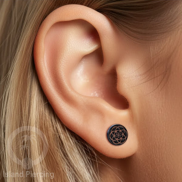 Fake Plug Piercing, Anting Tindik Plug Kayu ukiran pakai sistem push banyak pilihan model.