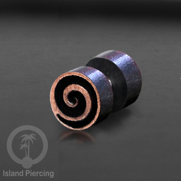 Fake Plug Piercing, Anting Tindik Plug Kayu ukiran pakai sistem push banyak pilihan model.