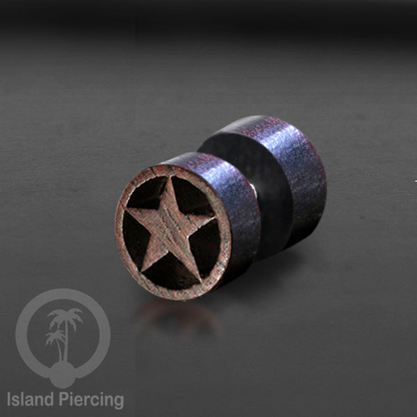 Fake Plug Piercing, Anting Tindik Plug ukiran Kayu pakai sistem mur model istimewa dan unik