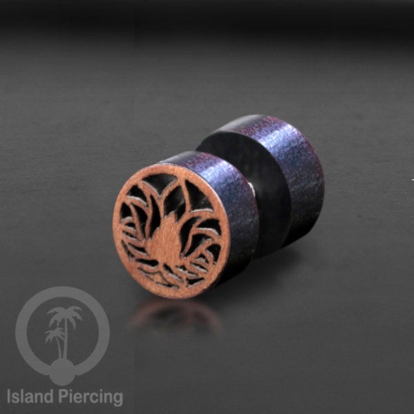 Fake Plug Piercing, Anting Tindik Plug ukiran Kayu pakai sistem mur model istimewa dan unik