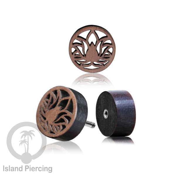 Fake Plug Piercing, Anting Tindik Plug ukiran Kayu pakai sistem mur model istimewa dan unik
