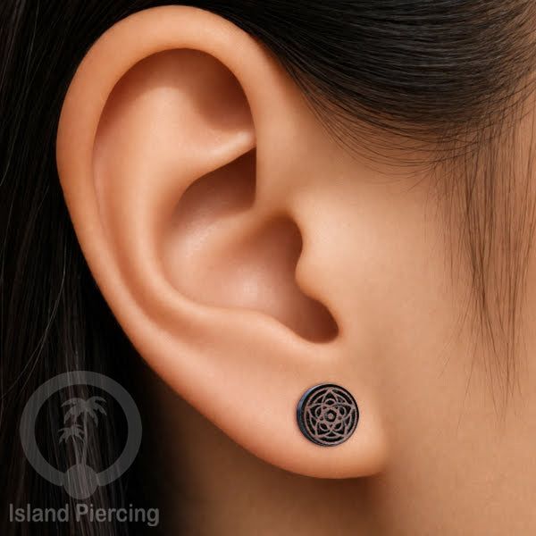 Fake Plug Piercing, Anting Tindik Plug ukiran Kayu pakai sistem mur model istimewa dan unik