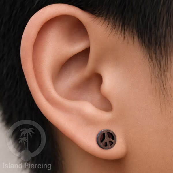 Fake Plug Piercing, Anting Tindik Plug ukiran Kayu pakai sistem mur model istimewa dan unik