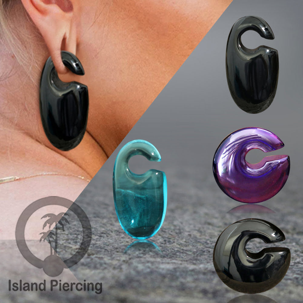 Anting Tindik Kaca Pyrex Piercing khusus Lubang Telinga Besar Glass Ear Weight