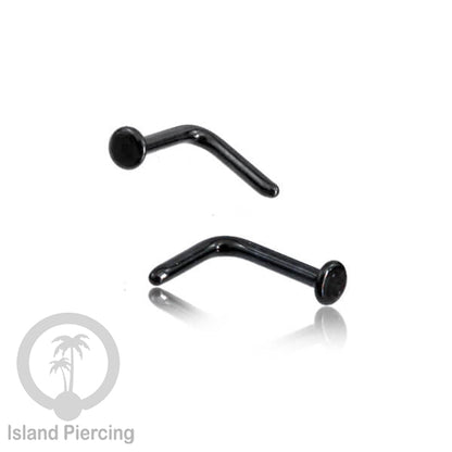 Nose Piercing Jewelry Perhiasan Hidung Nose Ring bahan Kaca Pyrex warna Hitam, Glass Nose Jewelry