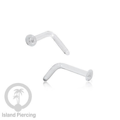 Nose Piercing Jewelry Perhiasan Hidung Nose Ring bahan Kaca Pyrex warna Bening, Glass Nose Jewelry