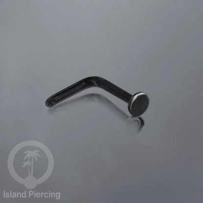 Nose Piercing Jewelry Perhiasan Hidung Nose Ring bahan Kaca Pyrex warna Hitam, Glass Nose Jewelry