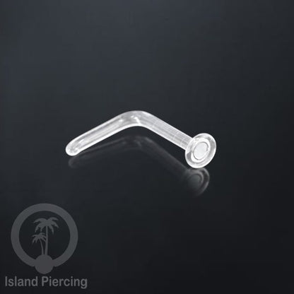 Nose Piercing Jewelry Perhiasan Hidung Nose Ring bahan Kaca Pyrex warna Bening, Glass Nose Jewelry