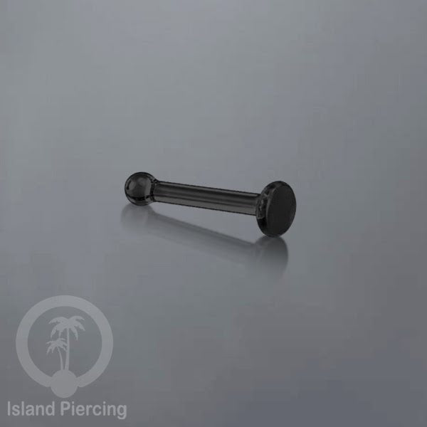 Nose Piercing Jewelry Perhiasan Hidung Nose Ring bahan Kaca Pyrex warna Hitam, Glass Nose Jewelry