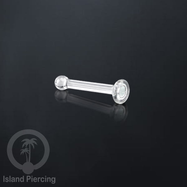 Nose Piercing Jewelry Perhiasan Hidung Nose Ring bahan Kaca Pyrex warna Bening, Glass Nose Jewelry
