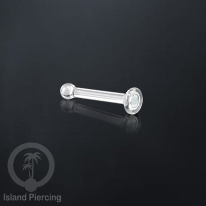 Nose Piercing Jewelry Perhiasan Hidung Nose Ring bahan Kaca Pyrex warna Bening, Glass Nose Jewelry