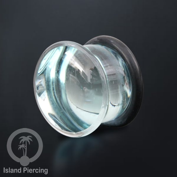 Anting Plug dari piercing kaca Pyrex single flair dengan pilihan warna.