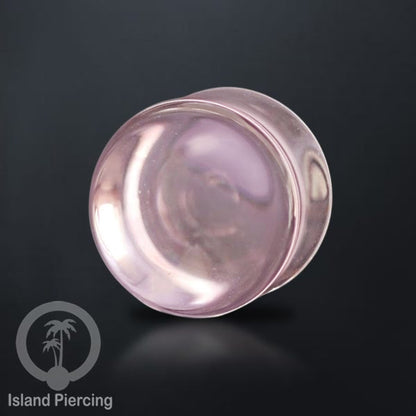 Anting Plug dari piercing  buat dari kaca Pyrex. Tindik plug warna transparan pink dan aqua