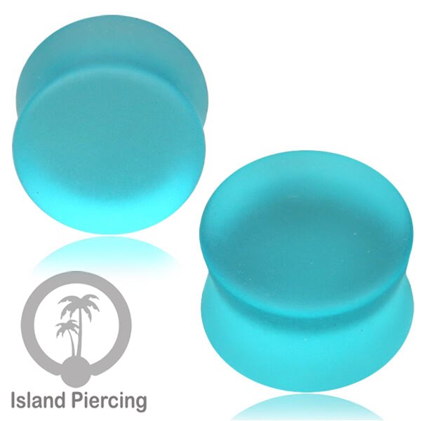 Anting Plug dari Piercing  buat dari Kaca Pyrex. Tindik Plug sand-blast, frosted style pilihan banyak warna