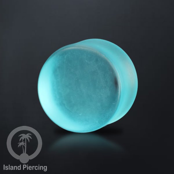 Anting Plug dari Piercing  buat dari Kaca Pyrex. Tindik Plug sand-blast, frosted style pilihan banyak warna