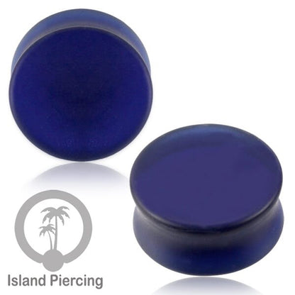 Anting Plug dari Piercing  buat dari Kaca Pyrex. Tindik Plug sand-blast, frosted style pilihan banyak warna