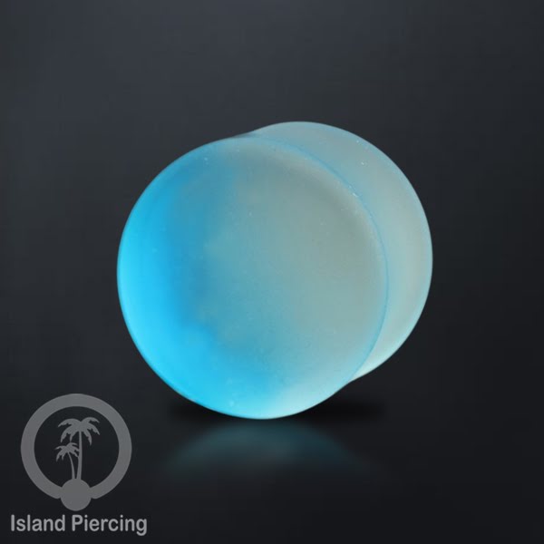 Anting Plug dari Piercing  buat dari Kaca Pyrex. Tindik Plug sand-blast, frosted style pilihan banyak warna