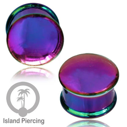 Glass Ear Plug model Piercing Kaca Pyrex. Tindik plug kaca  dengan banyak variasi model