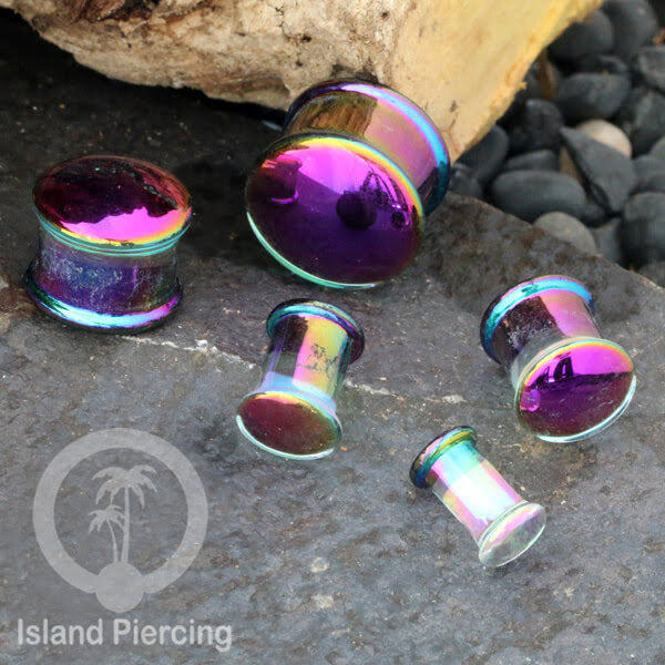 Glass Ear Plug model Piercing Kaca Pyrex. Tindik plug kaca  dengan banyak variasi model