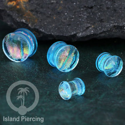Glass Ear Plug model Piercing Kaca Pyrex. Tindik plug kaca  dengan banyak variasi model