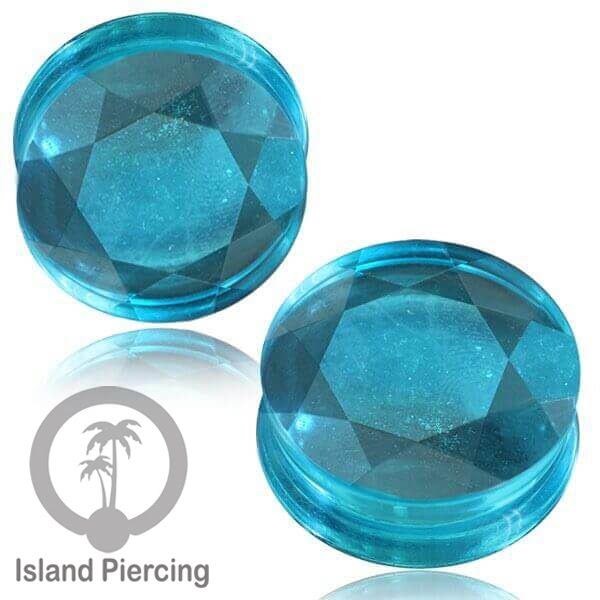 Glass Ear Plug model Piercing Kaca Pyrex. Tindik plug kaca  dengan banyak variasi model