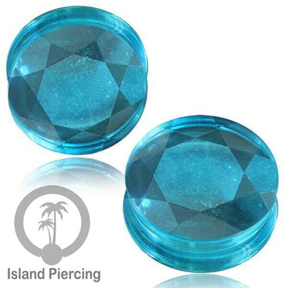 Glass Ear Plug model Piercing Kaca Pyrex. Tindik plug kaca  dengan banyak variasi model