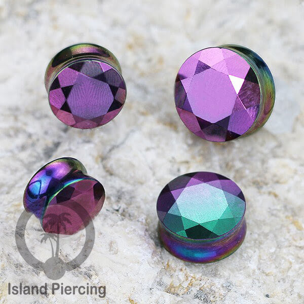 Glass Ear Plug model Piercing Kaca Pyrex. Tindik plug kaca  dengan banyak variasi model