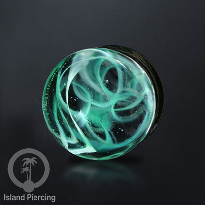 Anting Plug dari piercing  buat dari kaca Pyrex asli. Plug body jewelry yang sangat menarik