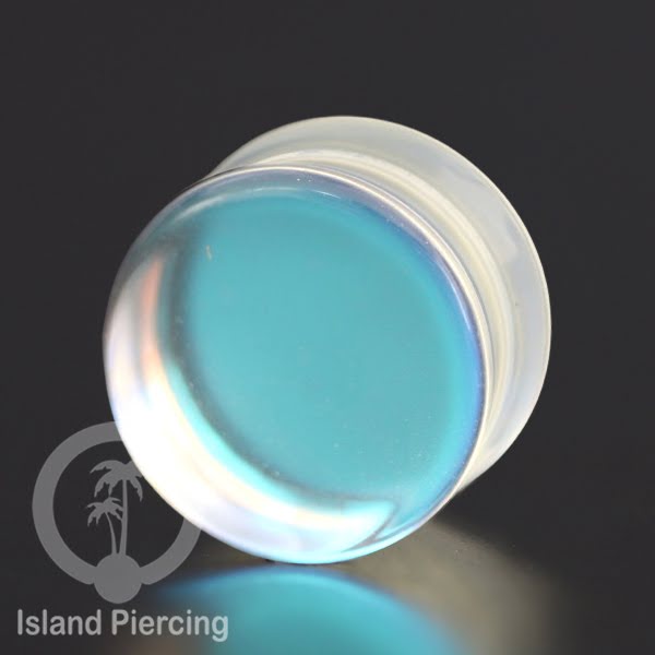 Plug kaca tindik piercing yang transparant. Glass Earplug with mix color variations
