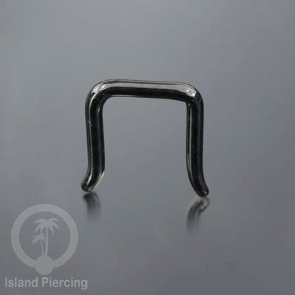Nose Piercing Jewelry Perhiasan Hidung Nose Ring bahan Kaca Pyrex warna Hitam, Glass Nose Jewelry
