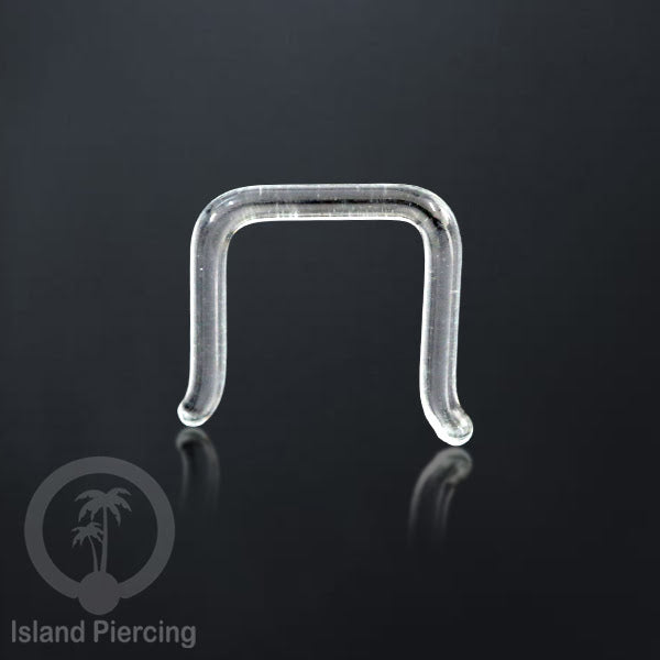 Nose Piercing Jewelry Perhiasan Hidung Nose Ring bahan Kaca Pyrex warna Bening, Glass Nose Jewelry