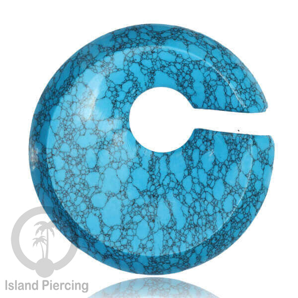 Anting Tindik Batu Turquoise Piercing khusus Lubang Telinga Besar Stone Ear Weight