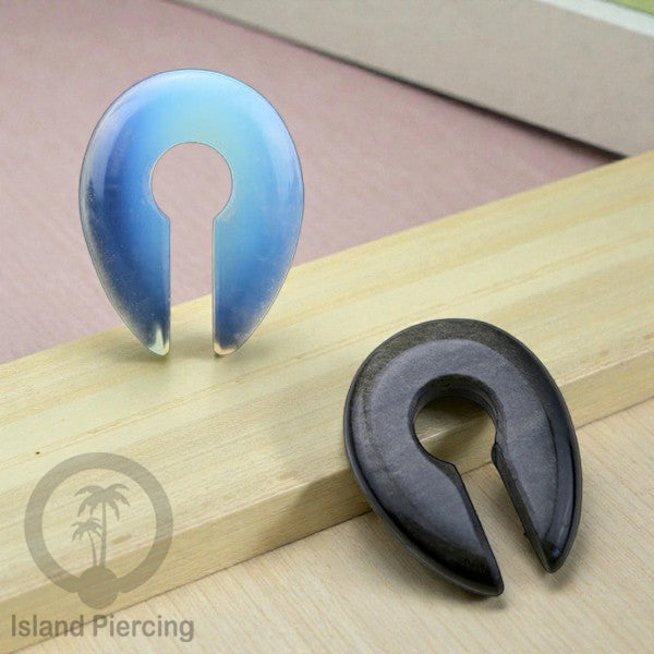 Anting Tindik Batu  Piercing khusus Lubang Telinga Besar Stone Ear Weight keyhole style