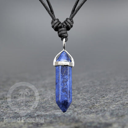 Kalung Liontin Batu Bentuk Peluru Stone Necklaces