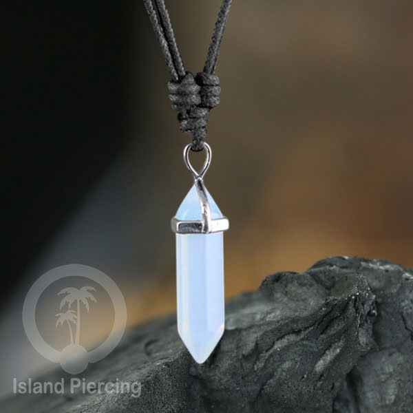 Kalung Liontin Batu Bentuk Peluru Stone Necklaces