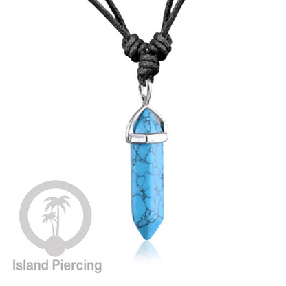 Kalung Liontin Batu Bentuk Peluru Stone Necklaces
