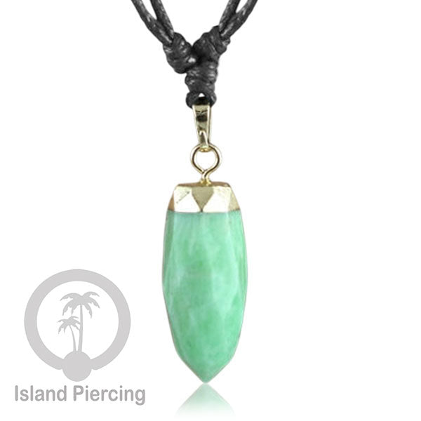 Kalung Batu bentuk peluru Stone Necklaces Kristal Green Jade Agate Rose Quartz