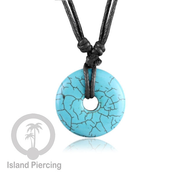 Kalung batu Turquoise Perhiasan Liontin batu Turquoise Stone necklace