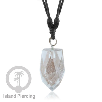 Kalung Batu bentuk peluru Stone Necklaces Kristal Green Jade Agate Rose Quartz