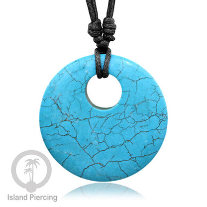 Kalung batu Turquoise Perhiasan Liontin batu Turquoise Stone necklace