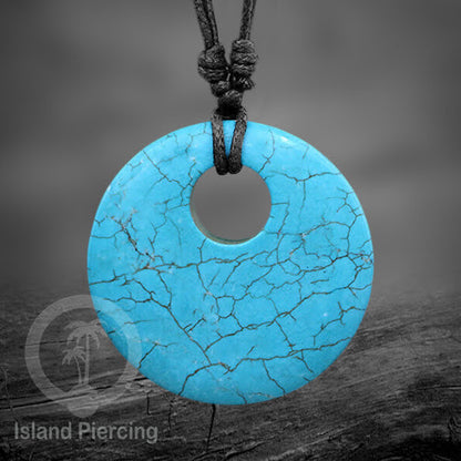 Kalung batu Turquoise Perhiasan Liontin batu Turquoise Stone necklace