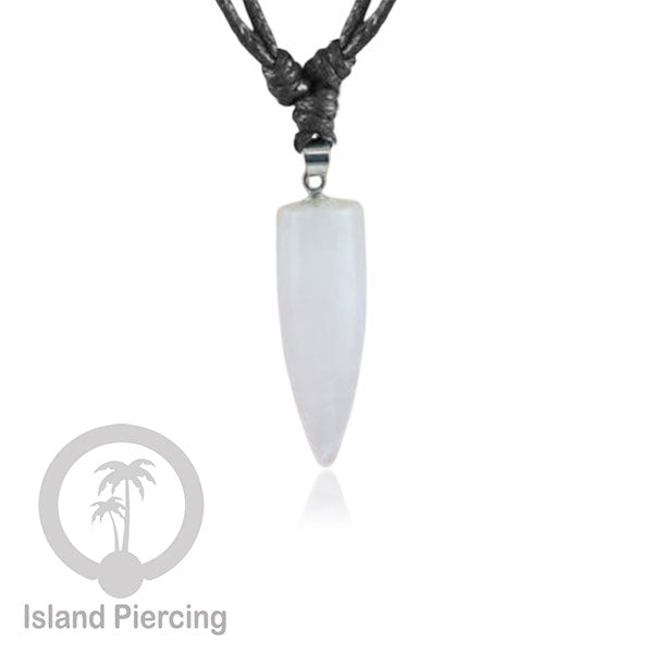 Kalung Batu bentuk peluru Stone Necklaces Kristal Green Jade Agate Rose Quartz