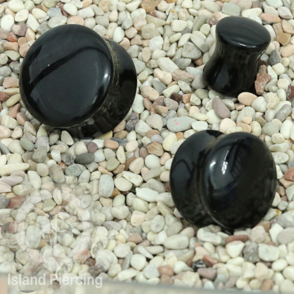 Genuine stone ear plugs untuk tinidik Piercing large Gauge, ONYX, JADE, TURQUIOISE
