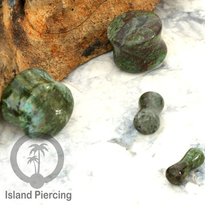Genuine stone ear plugs untuk tinidik Piercing large Gauge, ONYX, JADE, TURQUIOISE