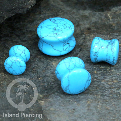Genuine stone ear plugs untuk tinidik Piercing large Gauge, ONYX, JADE, TURQUIOISE