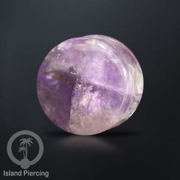Genuine stone ear plugs untuk tinidik Piercing large Gauge, Amethyst, Lapis, Krystal gunung