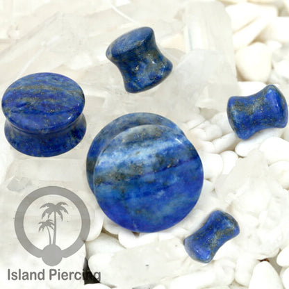 Genuine stone ear plugs untuk tinidik Piercing large Gauge, Amethyst, Lapis, Krystal gunung