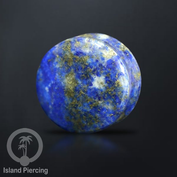 Genuine stone ear plugs untuk tinidik Piercing large Gauge, Amethyst, Lapis, Krystal gunung