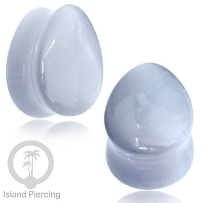 Genuine Stone Ear Plugs Tindik Plug Batu Bentuk Tetes banyak pilihan jenis batu