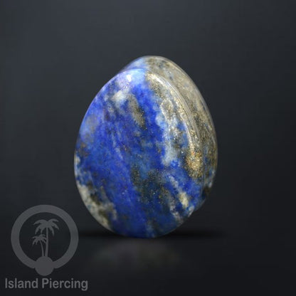 Stone Ear Plugs Tindik Plug Batu Asli, Bentuk Tetes pilihan batu Amethyst, Tiger Eye, Lapis, Moss Agate